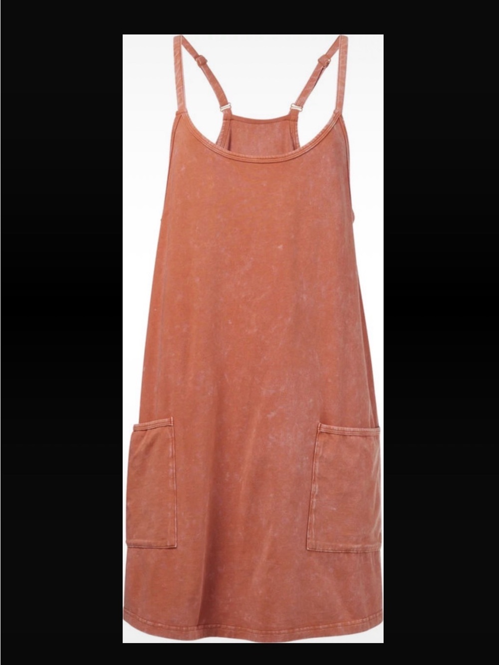 Club Social Rust Orange Active Romper Dress with Pockets - Size L